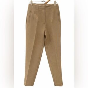 Zara High Rise Tailored Pants Taupe Straight Leg Women’s Medium